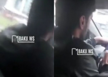 Bakıda taksi sürücüsü ilə qadın sərnişin arasında mübahisə - Video